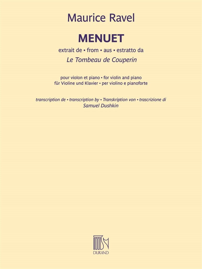 Menuet (extrait du Tombeau de Couperin)